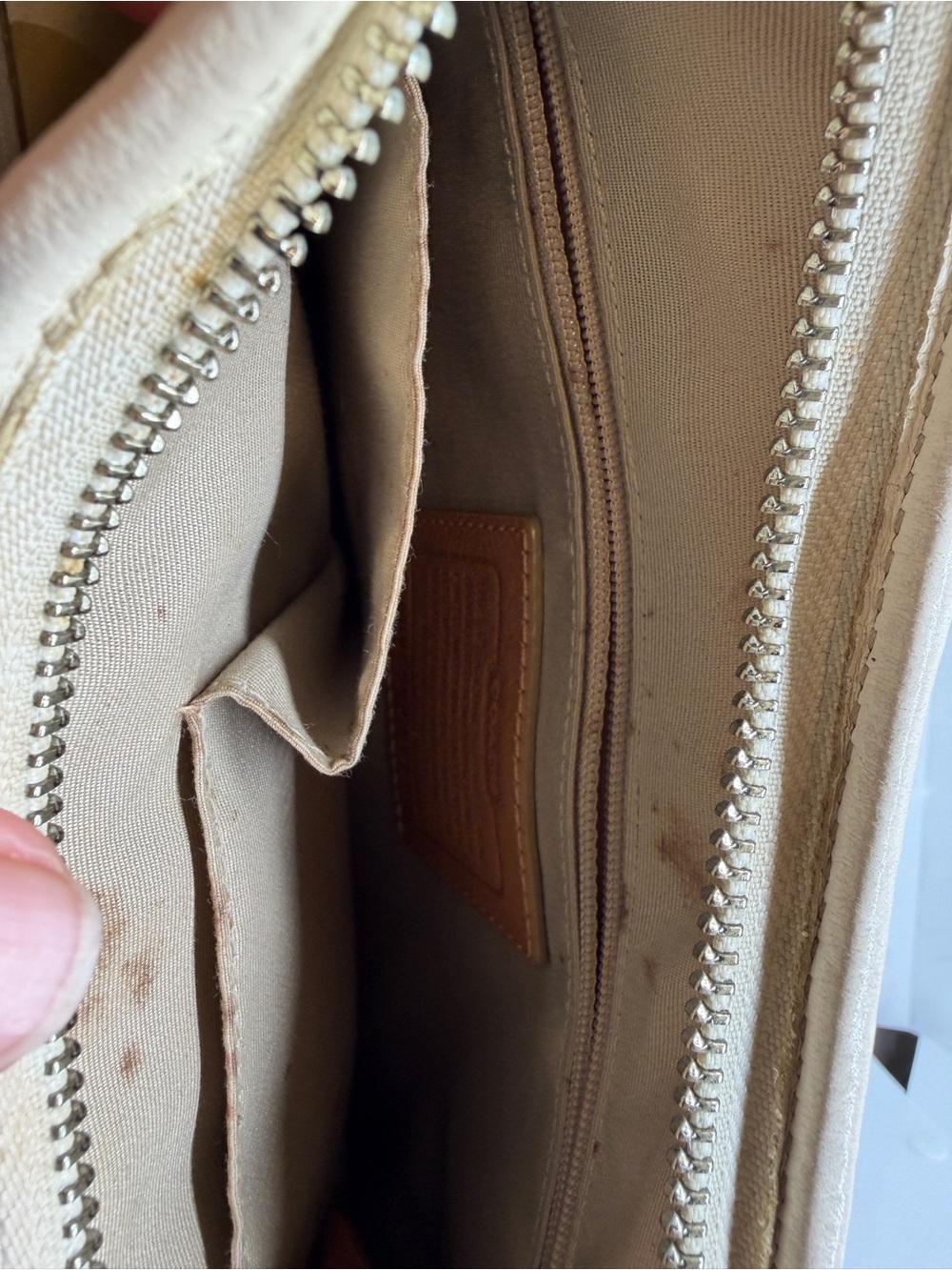 Coach Yellow and Cream Signature Canvas Shoulder Bag - Picture 4 of 5